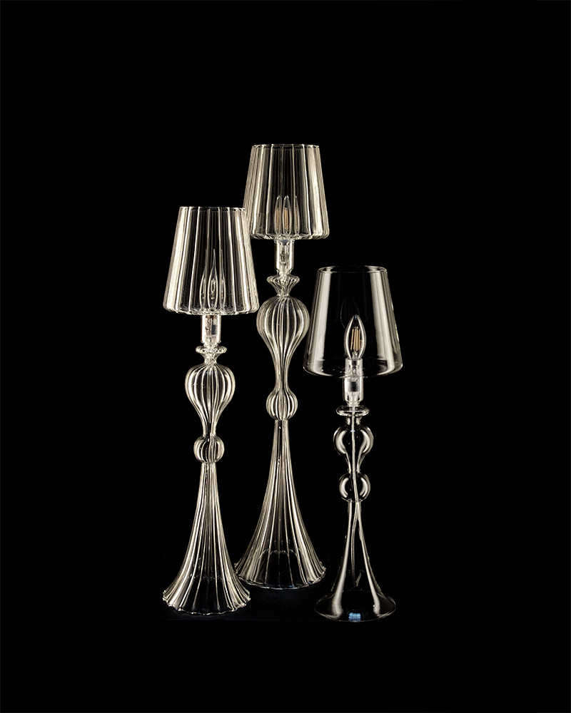 Les Héritiers - Lampe Rouen en verre soufflé Les Héritiers - Lampe Rouen en verre soufflé