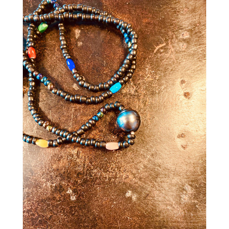 Catherine Michiels - Collier Onyx et Perle