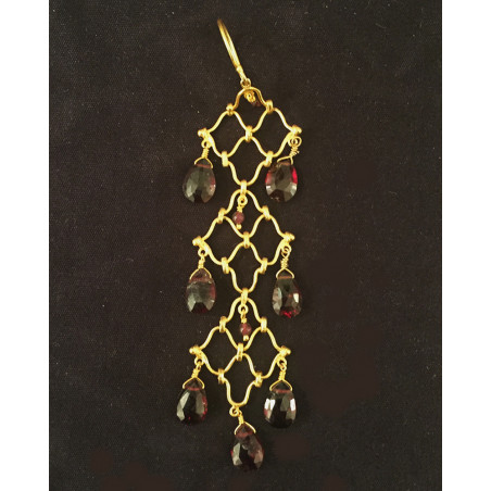 India - Garnet earing