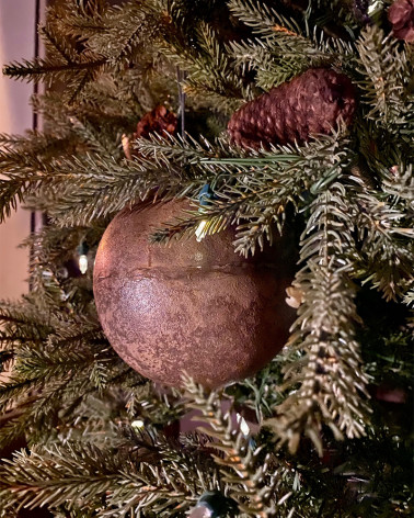 Christmas Baubles - antic brass