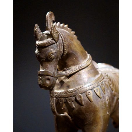 Inde - Petit cheval en bronze