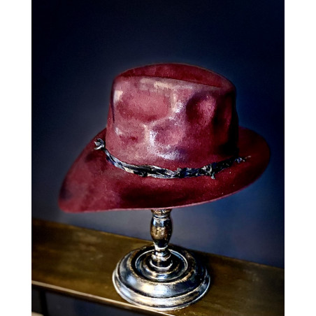 Move - Bordeaux cowboy hat, leather cord