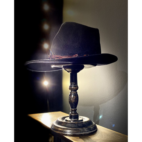 Move - Chapeau cowboy bleu nuit, cordon cuir