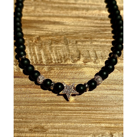 Catherine Michiels - Star & black agate Necklace