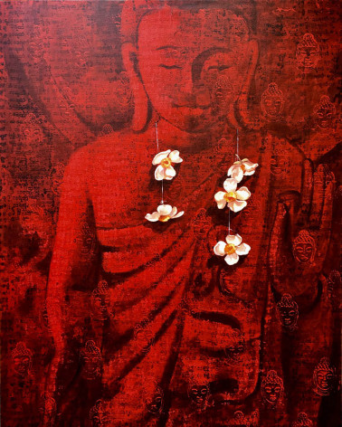 Khin Zaw Latt - Offering Flowers