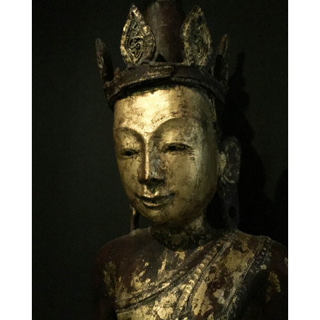Birmanie - Buddha assis sur éléphant