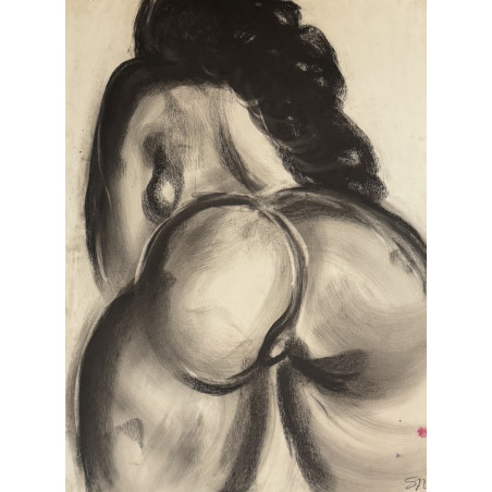 Sophie Sainrapt - Vénus fusain noir, dos