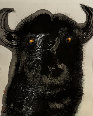 Guan Yuliang - Wash - Bull's head