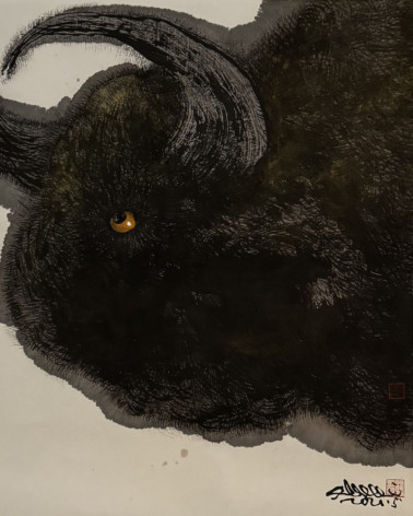 Guan Yuliang - Wash, Bull’s head
