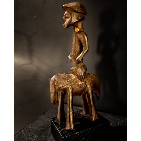 Cavalier Sénoufo en bois