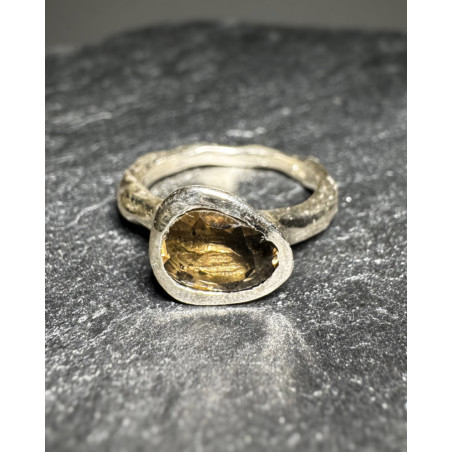 Rosa Maria - petite bague quartz fumé