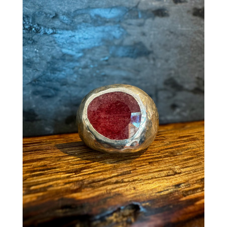 Rosa Maria - Bague Deborah strawberry quartz