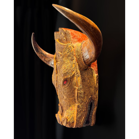 Birmanie - Golden buffalo head