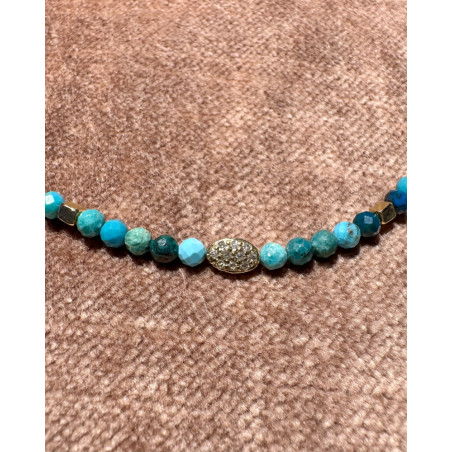 Catherine Michiels - Turquoise, gold and diamond choker