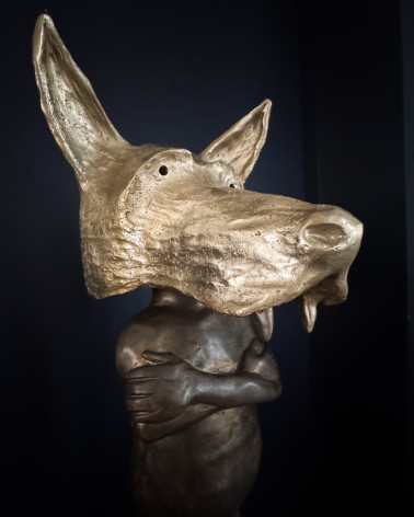 Pierre Sgamma Bronze sculpture : The Wolf-Man