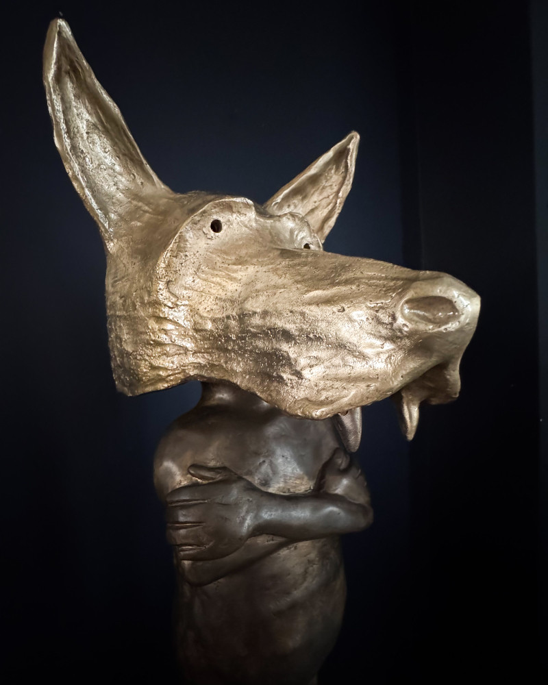Pierre Sgamma Bronze sculpture : The Wolf-Man Pierre Sgamma Bronze sculpture : The Wolf-Man
