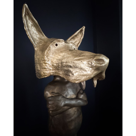 Pierre Sgamma Bronze sculpture : The Wolf-Man