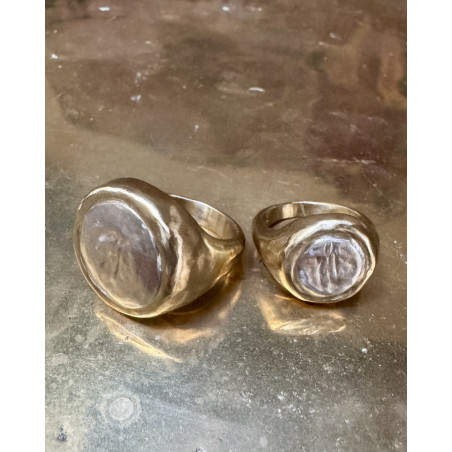 Rosa Maria - Bagues dorées cœur argent