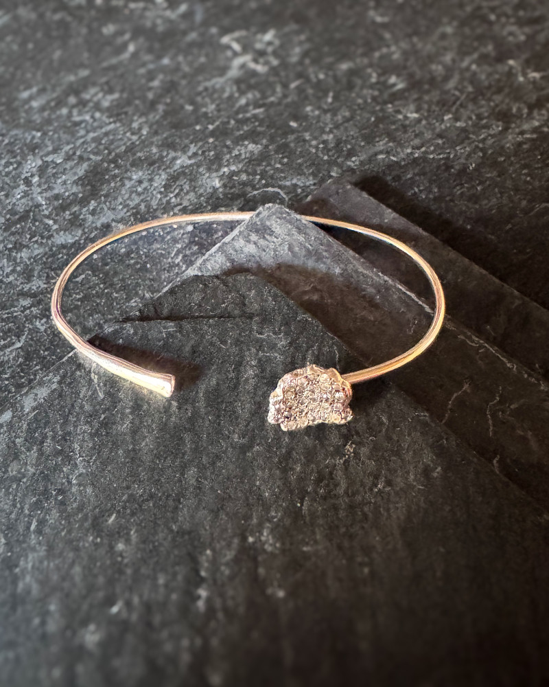 Rosa Maria - Gypsy silver bracelet with diamonds