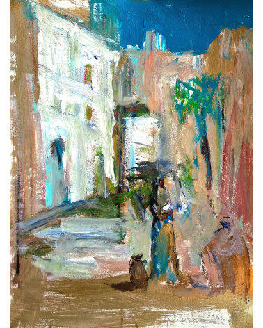 david-daoud-peinture-un-moment-dans-la-medina