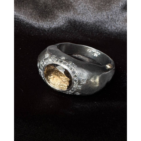 Rosa Maria - Smocky Quartz & Diamonds Ring