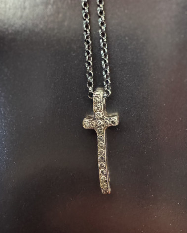 Pendentif croix pavée de diamants – Rosa Maria