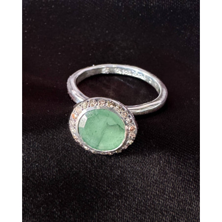 Rosa Maria - Icy grey diamonds and Vessonite