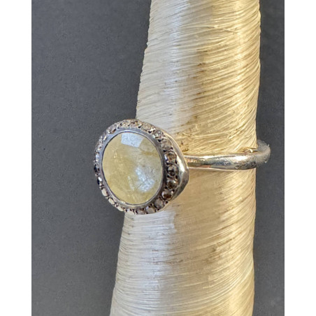 Rosa Maria - Diamonds and golden rutilated quartz