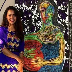 @chuu_wai is a talented young artist from Myanmar. Her committed works testify to her freedom, her emancipation and her feminist fight. We applaud her bravery as she fights in a country where freedom of expression is gagged.
In this photo, Chuu Wai is next to a painting by @artisthteinlin

SWIPE:
Another proof of her unfailing commitment, Chuu Wai created a painting on this giant wall in Zurich, that expresses the suffering of myanmar´s situation and its oppressed people. 
We cannot remain indifferent to the poignant poem of @chuu_wai about losses of all these people.
Retour De Voyage supports these artists and Myanmar.

#myanmarspringrevolution #whatshappeninginmyanmar #rejectmilitarycoup #protestart #powerofthepeople #poem #wall #muralart #art #mural #Myanmar #Pen #losses #wailingwall #tobiasweinhold #Zurich #support #retourdevoyage #feminism #feminist #freedom #engagement #bravery #retourdevoyage